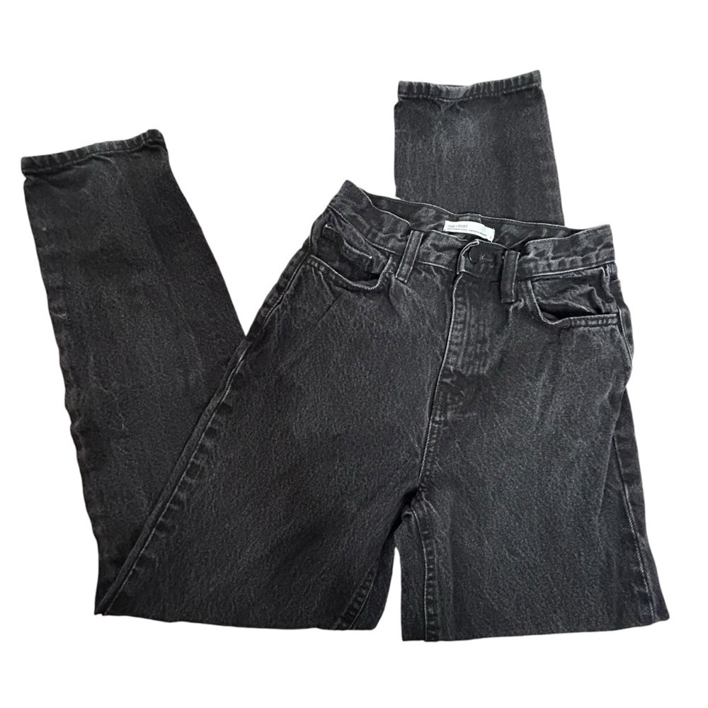 OAK + FORT High Rise Black Wash Straight Leg Jeans - Picture 4 of 15